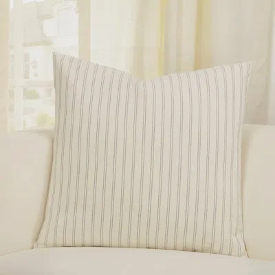 Siscovers Ticking Stripe Throw Pillow In Pewter