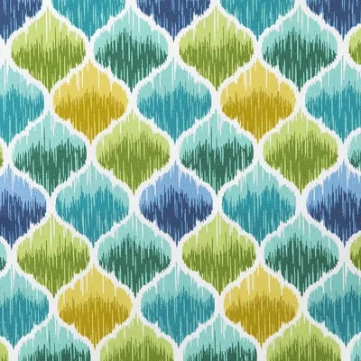 Siscovers Tide Pool Caribbean Outdoor Square Pillow Cover & Insert In Blue,green,yellow