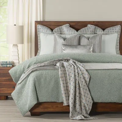Siscovers Tiffany Bouclé Duvet Cover & Insert Set In Mineral Blue
