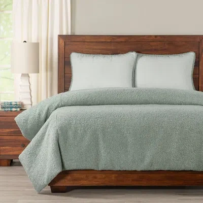Siscovers Tiffany Bouclé Duvet Cover & Shams In Mineral Blue