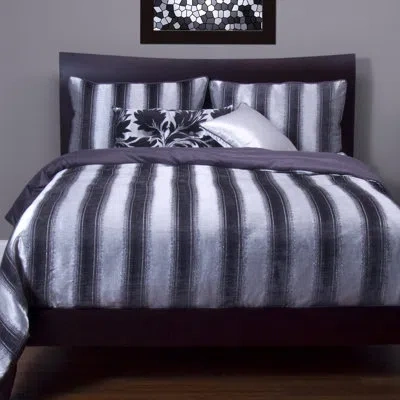 Siscovers Tinseltown Duvet Cover Set In Black;white