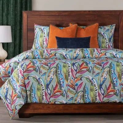 Siscovers Tropical Print Multi-color Duvet Cover & Insert Set In Pink,blue,green