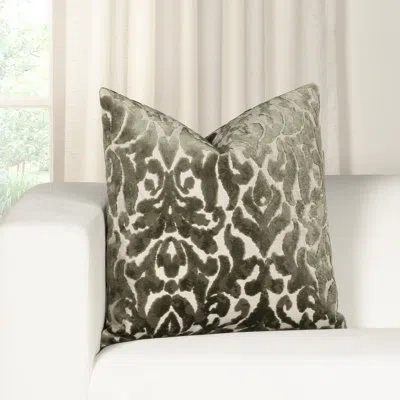 Siscovers Vintage Jade Cut Velvet Throw Pillow In Green