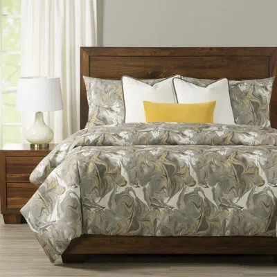 Siscovers Wanderlust Golden Duvet Cover & Insert Set In Taupe Mustard