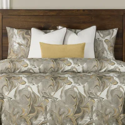 Siscovers Wanderlust Marbled Duvet Cover & Insert Set In Gold