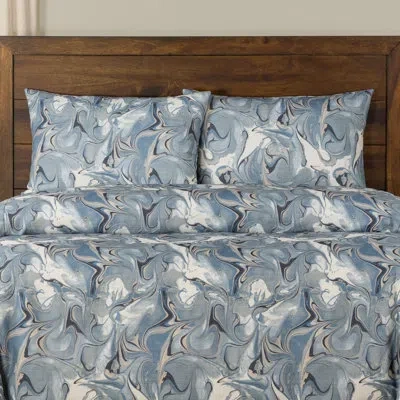 Siscovers Wanderlust Marbled Duvet Cover Set In Blue