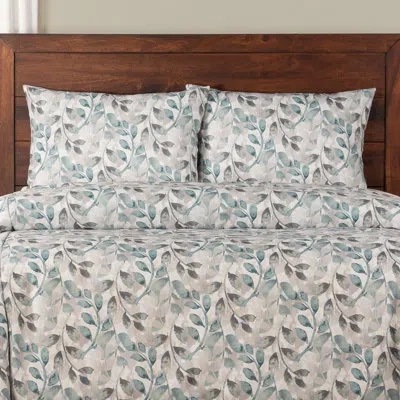 Siscovers Water Garden Botanical Print Duvet Cover Set In Blue;blue