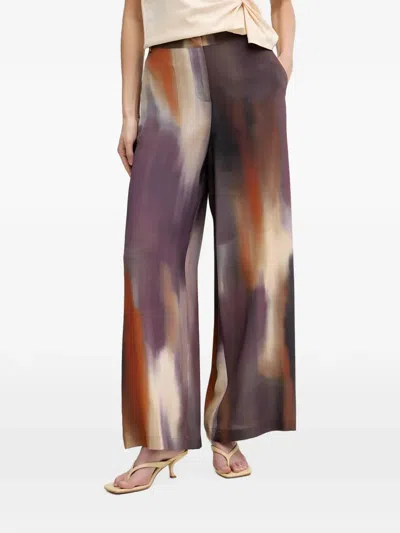 Sisley Paris Abstract-print Palazzo Pants In Multi