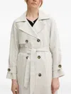 Sisley Paris Belted Double-breasted Trench Coat In Neutral