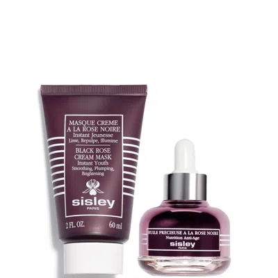Sisley Paris Black Rose Oil And Mask Set In Burgundy