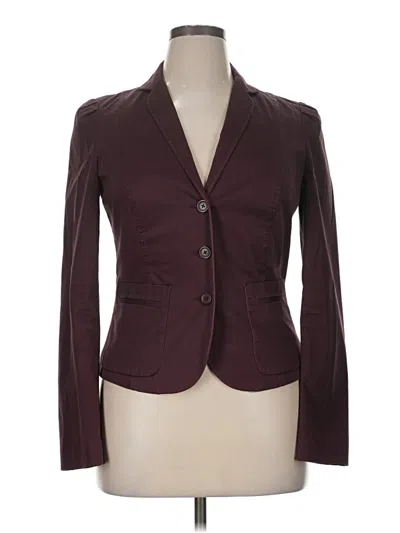 Pre-owned Sisley Paris Blazer Jacket In Burgundy