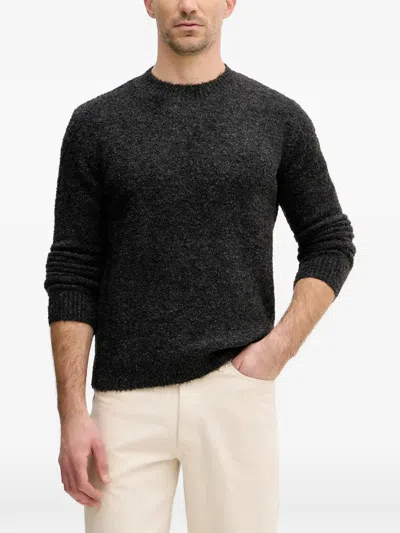 Sisley Paris Bouclé-knit Sweater In Gray
