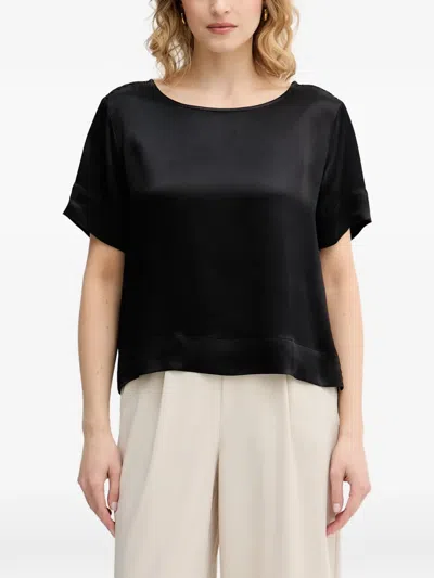 Sisley Paris Boxy Short-sleeve Tunic In Black