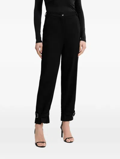 Sisley Paris Gerade Hose Mit Schnallensaum In Black