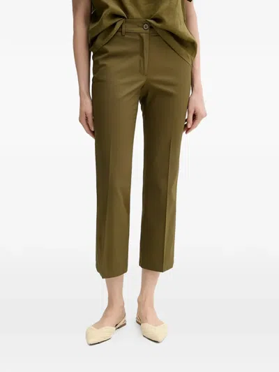 Sisley Paris 버튼 크롭 팬츠 In Green