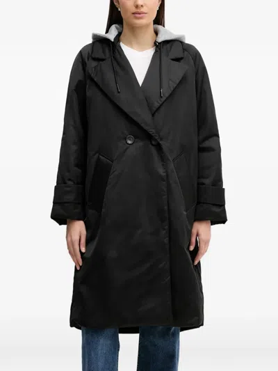 Sisley Paris Button Double-breasted Coat In Black