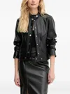 Sisley Paris Button-fastening Leather Jacket In Black
