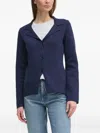 Sisley Paris Button-up Cardigan In Blue