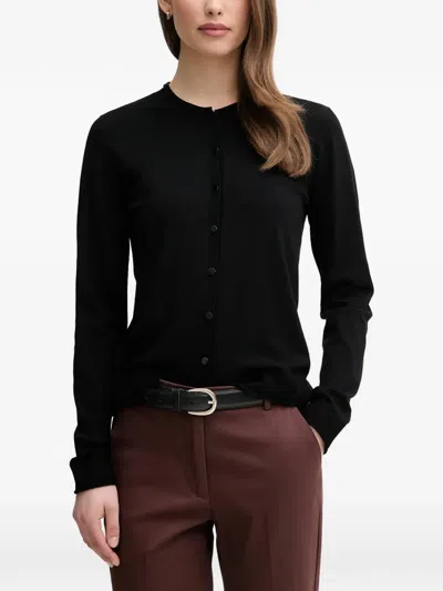 Sisley Paris Buttoned Cardigan In Black