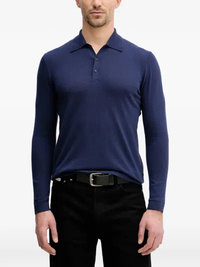 Sisley Paris Buttoned Polo Shirt In Blue