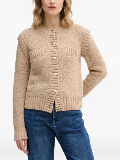 Sisley Paris Button-fastening Chest-pockets Cardigan In Neutral