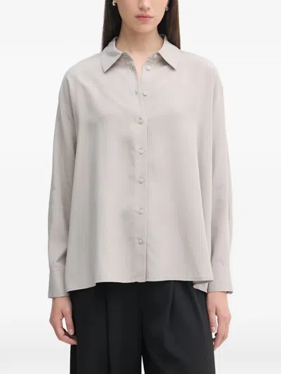 Sisley Paris Button-up Long-sleeve Shirt In Neutral