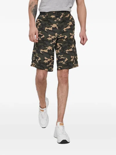 Sisley Paris Camouflage Cargo Shorts In Multi