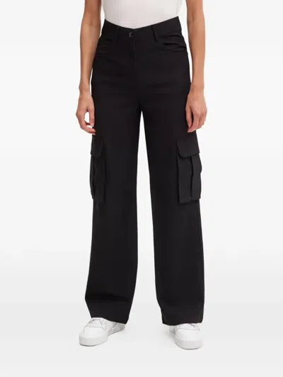 Sisley Paris Cargo-pocket Trousers In Black