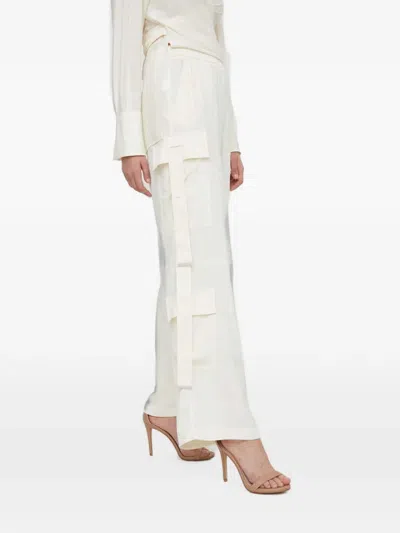 Sisley Paris Cargo-pockets Trousers In White