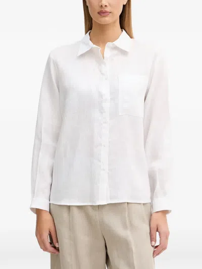 Sisley Paris Chest-pocket Button-up Shirt In White