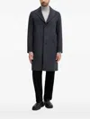 Sisley Paris Collared Buttoned Single-breasted Coat In Black