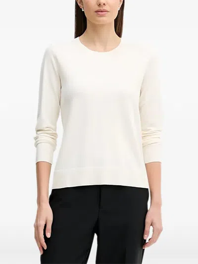 Sisley Paris 크루넥 스웨터 In White