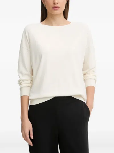 Sisley Paris Crew-neck Sweater In White