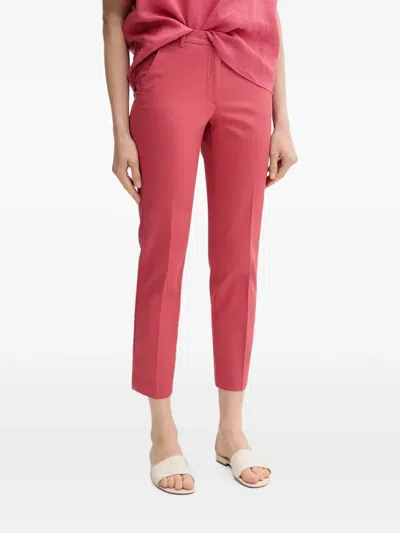 Sisley Paris Cropped Tailored Trousers In Pink