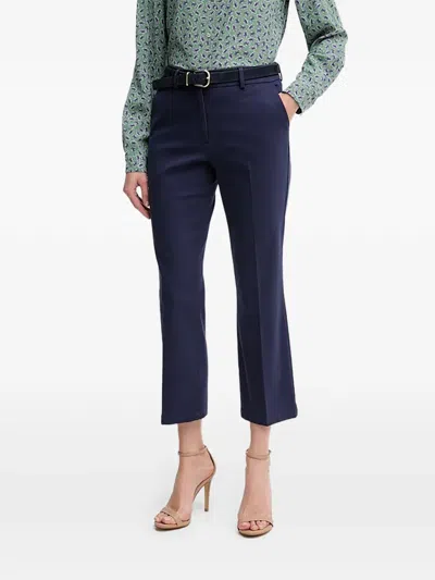 Sisley Paris Cropped Trousers In Blue