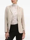 Sisley Paris Dart-detailing Blazer In Neutral