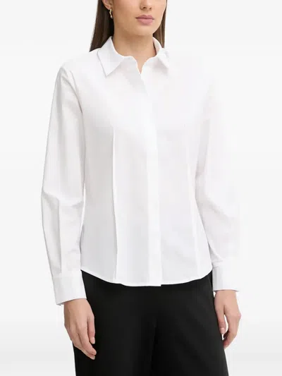 Sisley Paris Dart-detail Long-sleeve Shirt In White