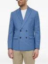 Sisley Paris Double-breasted Blazer In Blue