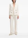 Sisley Paris Double-breasted Blazer In Neutral