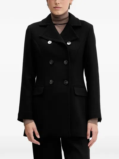 Sisley Paris Double-breasted Coat In Black