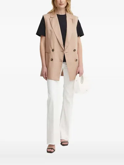 Sisley Paris Double-breasted Waistcoat In Neutral