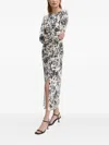 Sisley Paris Graphic-print Midi Dress In Multi