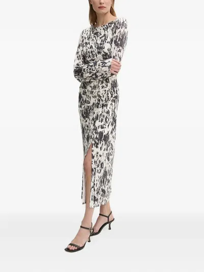 Sisley Paris Graphic-print Midi Dress In Multi