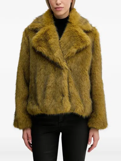 Sisley Paris 노치드 칼라 오버코트 In Green