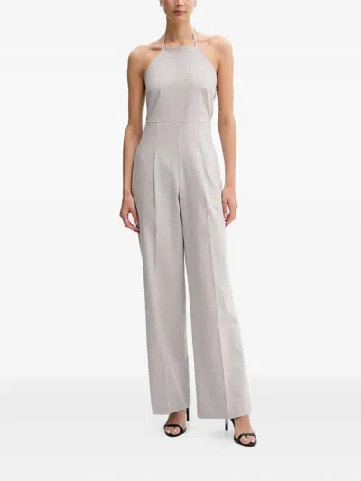 Sisley Paris Halter-neck Jumpsuit In Neutral