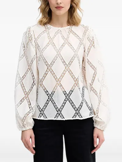 Sisley Paris Lace-details Blouse In White