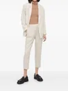 Sisley Paris Lapel-collar Open-front Blazer In White