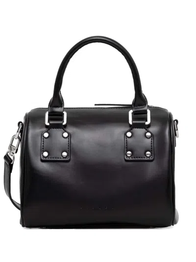 Sisley Paris Leather Tote Bag In Black