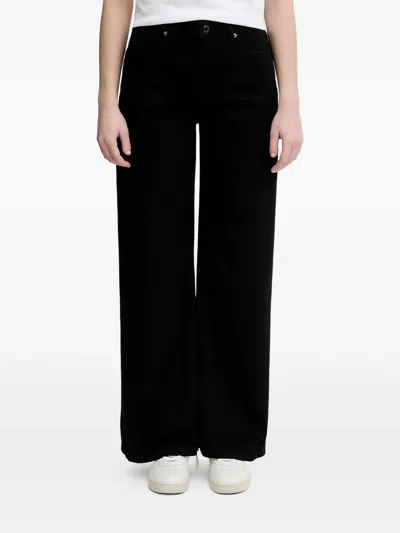 Sisley Paris Logo-patch Jeans In Black