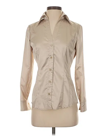 Pre-owned Sisley Paris Long Sleeve Blouse In Brown